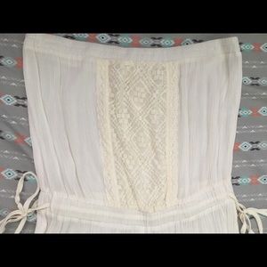 Strapless White Romper